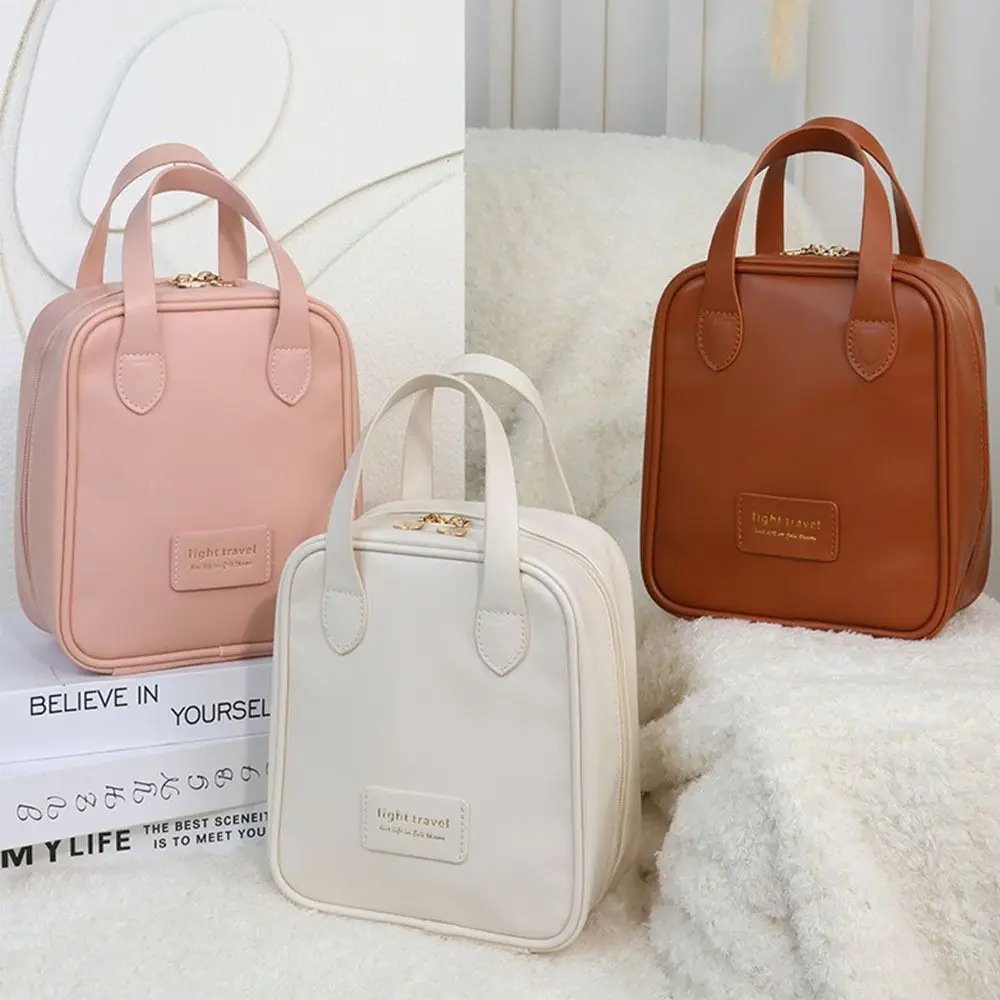 Waterproof Makeup Organizers Women New PU Leather Large Capacity Storage Bags Multi-function Cosmetic Bag
