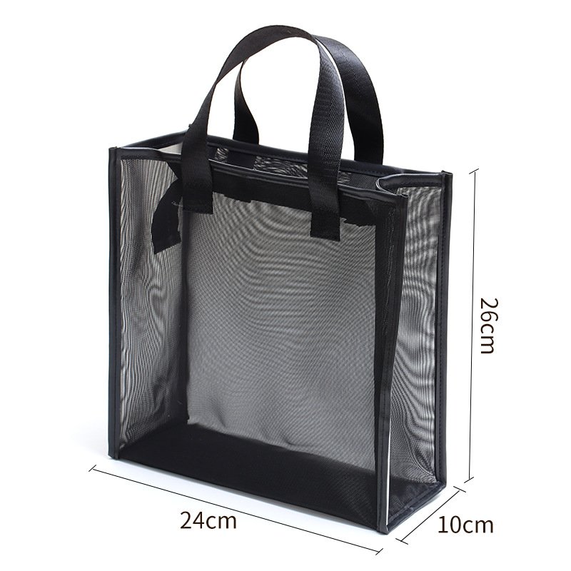 Custom Logo Transparent Travel Kits Sublimation Luxury Makeup Bag Mesh Toiletry Pouch Mesh Zipper Cosmetic Storage Bags