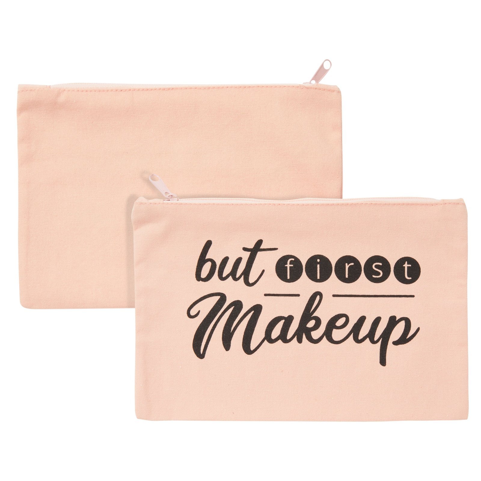 Hot sell cotton canvas zipper makeup brush collection storage bag women travel cosmetic pouch makeup lipstick organizer