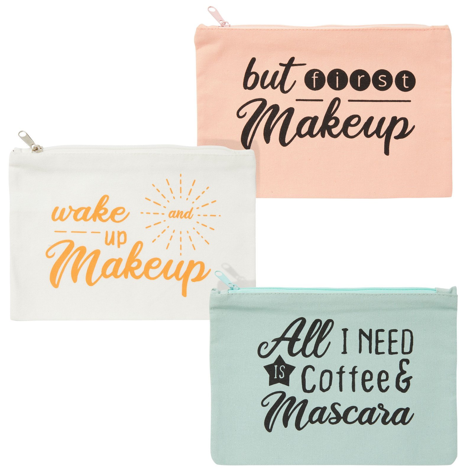 Hot sell cotton canvas zipper makeup brush collection storage bag women travel cosmetic pouch makeup lipstick organizer