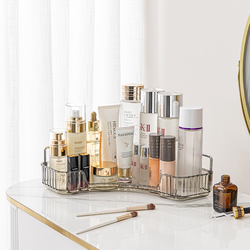 2024 Multi-layer Makeup Living Room Kitchen Display Stand Makeup Organizer Shelf Corner Bathroom Counter Organizer