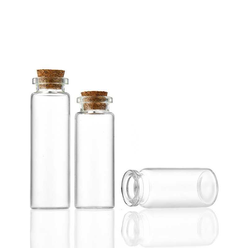 Mini Drifting Gift Wishing Glass Jar Cork Stopper Empty Clear Glass Bottles 5ml 6ml 8ml 10ml 12ml 25ml Sizes Makeup Organizers