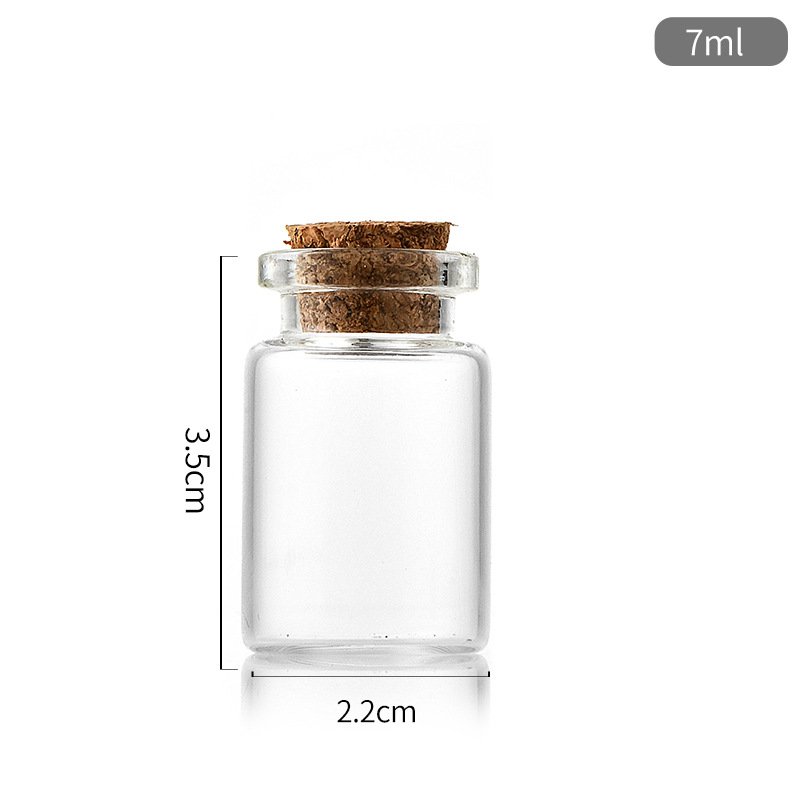Mini Drifting Gift Wishing Glass Jar Cork Stopper Empty Clear Glass Bottles 5ml 6ml 8ml 10ml 12ml 25ml Sizes Makeup Organizers