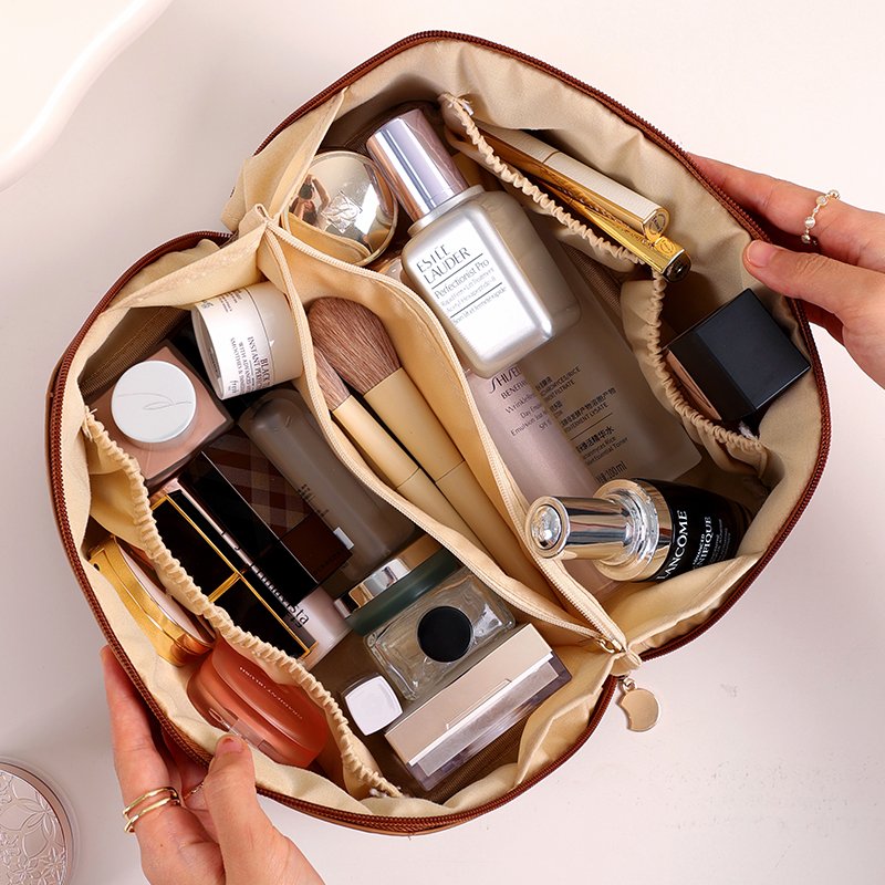Cosmetic Bag Hot Sale Factory Customizable Leather Highest Quality Ladies Cosmetic Bag