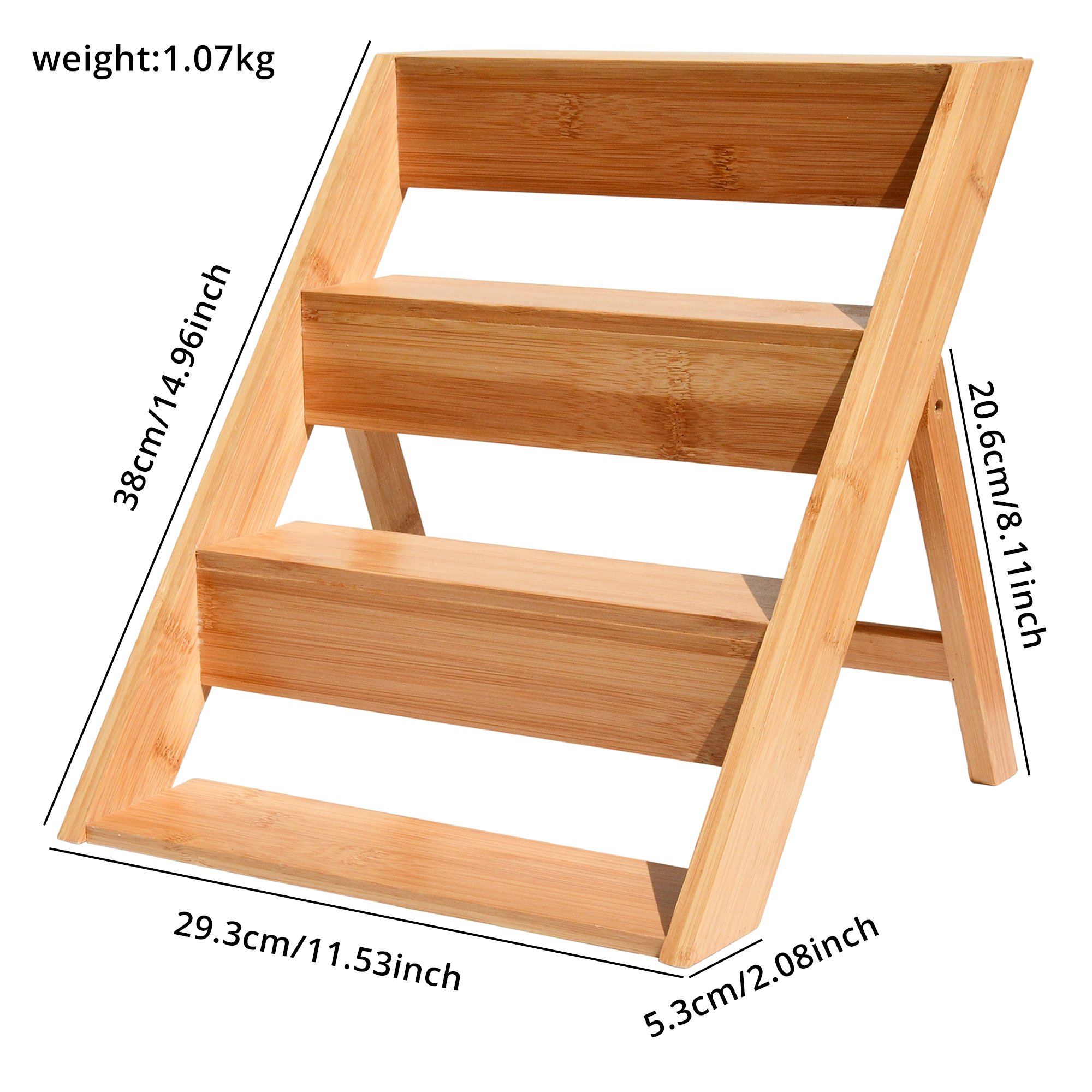 Makeup Bamboo Bathroom Organizer Storage Counter Countertop or Dresser Top Wood Cosmetic Tray