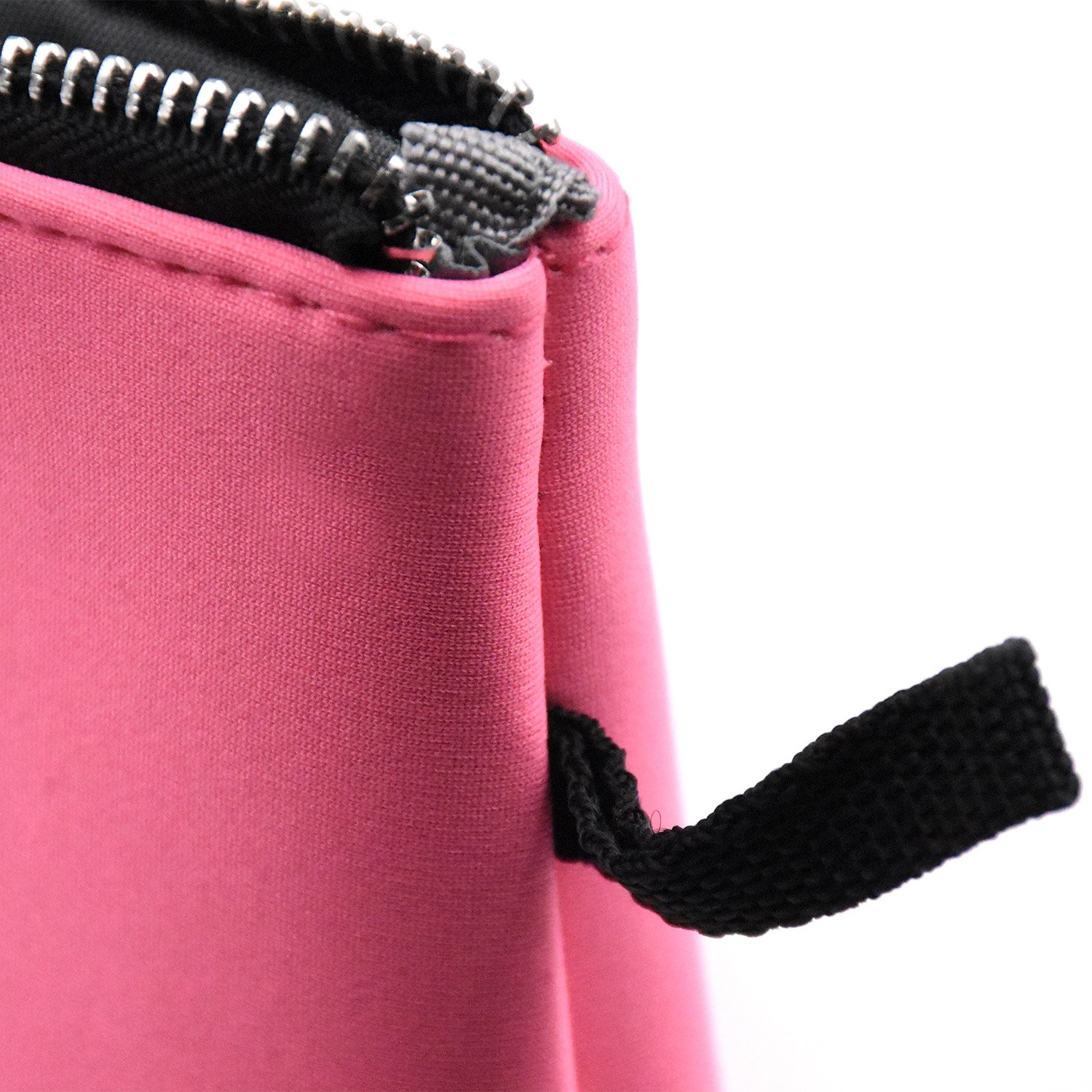 Custom Label Pink Zipper Makeup Bag Portable Travel Cosmetic Bag 2 Pcs Makeup Pouch