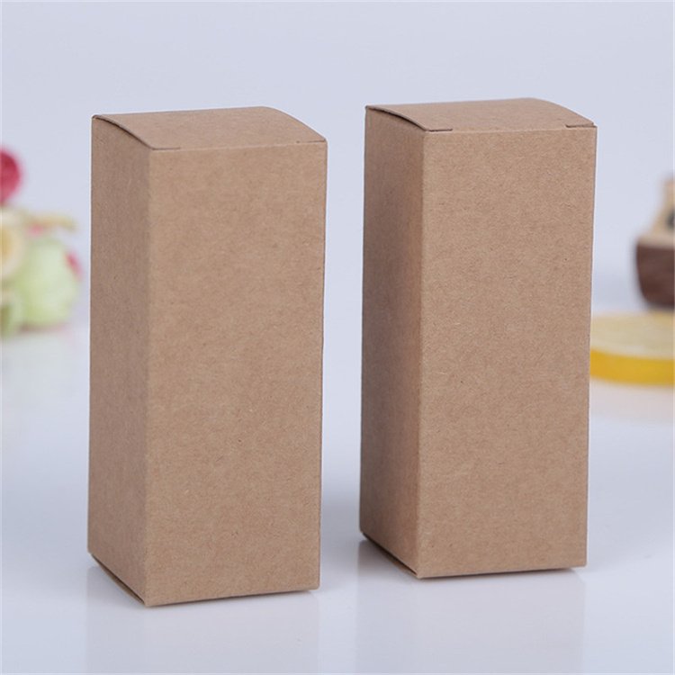 Foldable Kraft Paper Packaging Box Lipstick Essential Oil Bottle Storage Box Makeup Organizers Storage Container Gift Packaging