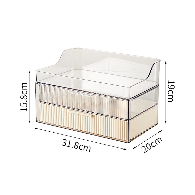 2024 Multifunction Transparency Cosmetic Organizer Desktop Clear Jewelry Plastic Makeup Drawer Lipstick Acrylic Storage Box