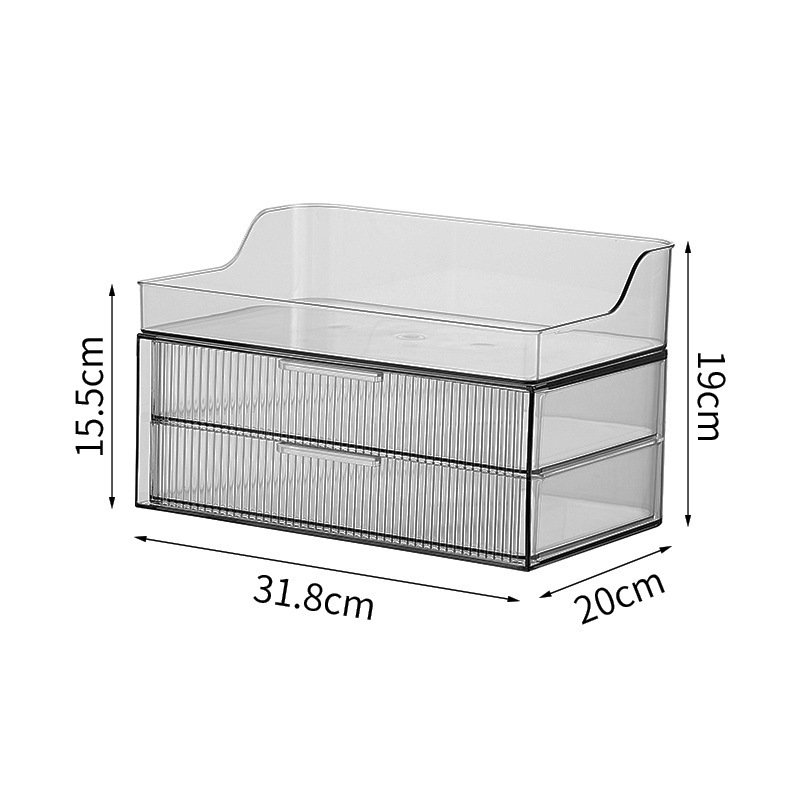 2024 Multifunction Transparency Cosmetic Organizer Desktop Clear Jewelry Plastic Makeup Drawer Lipstick Acrylic Storage Box