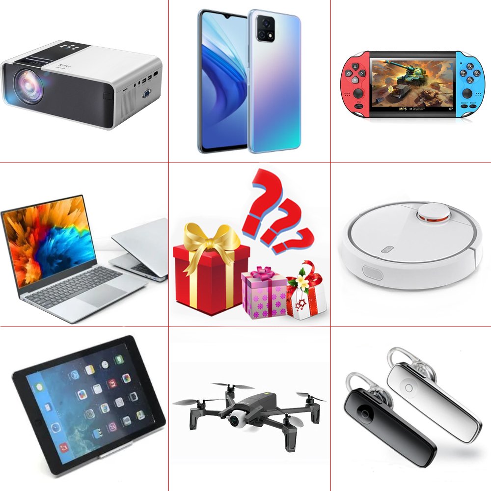 Valentine's Day Mystery Box with 10 items or more inside the box may open:LED Makeup Mirror Thermal printer portable speaker