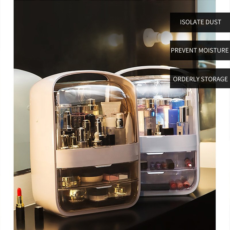 Plastic Fashion Big Capacity Wholesale Acrylic Makeup Drawer Cosmetic Storage Clear Makeup Organizer Box Cosmetic With Drawers