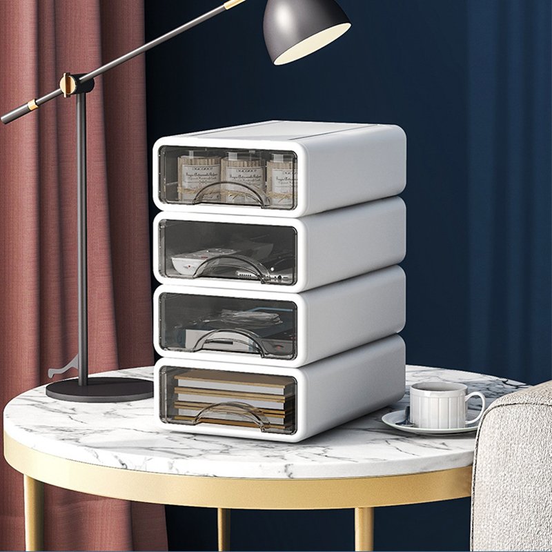 Hot Selling Office or Living Room Multifunctional Transparent Desktop Organizer Drawer Plastic Sundries Storage Box