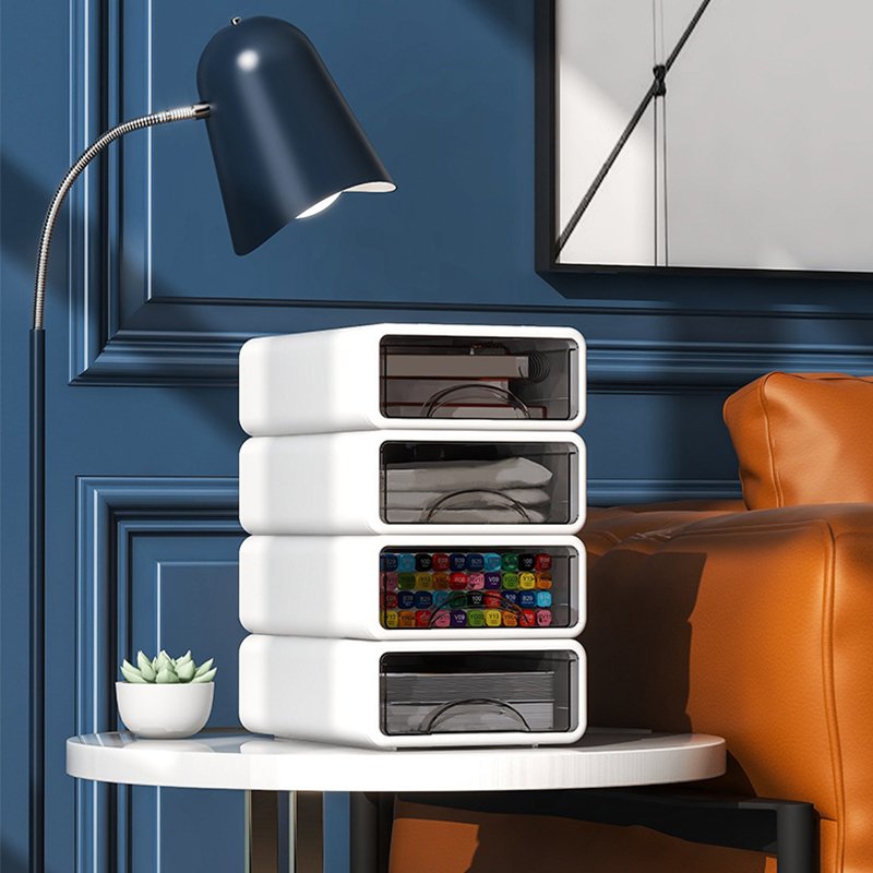 Hot Selling Office or Living Room Multifunctional Transparent Desktop Organizer Drawer Plastic Sundries Storage Box