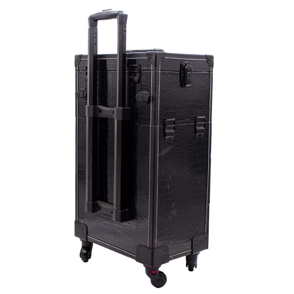 DreamCase Popular Design Fama Travel Train Plush And Nail Salon Organizers Trolley Makeup Kit