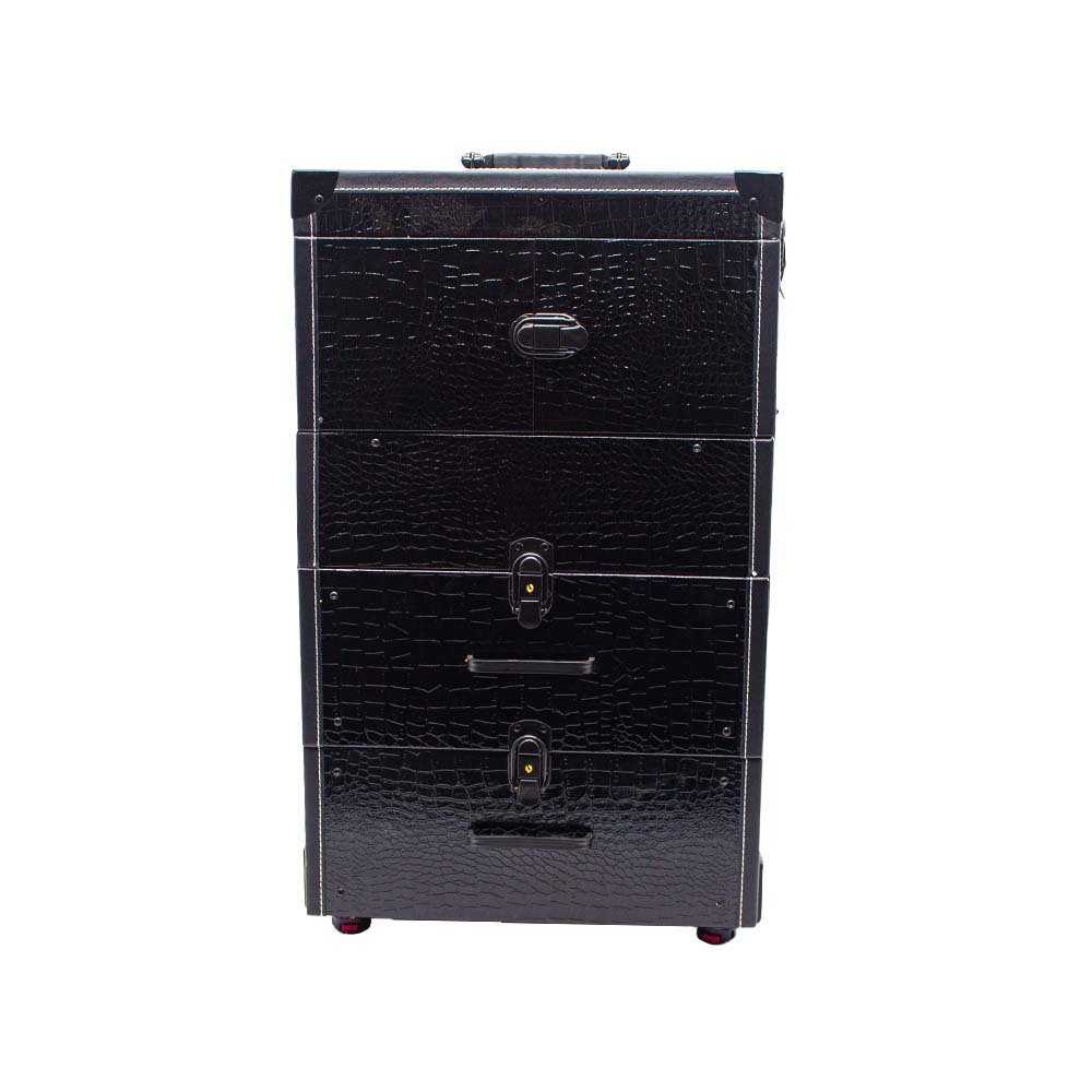 DreamCase Popular Design Fama Travel Train Plush And Nail Salon Organizers Trolley Makeup Kit