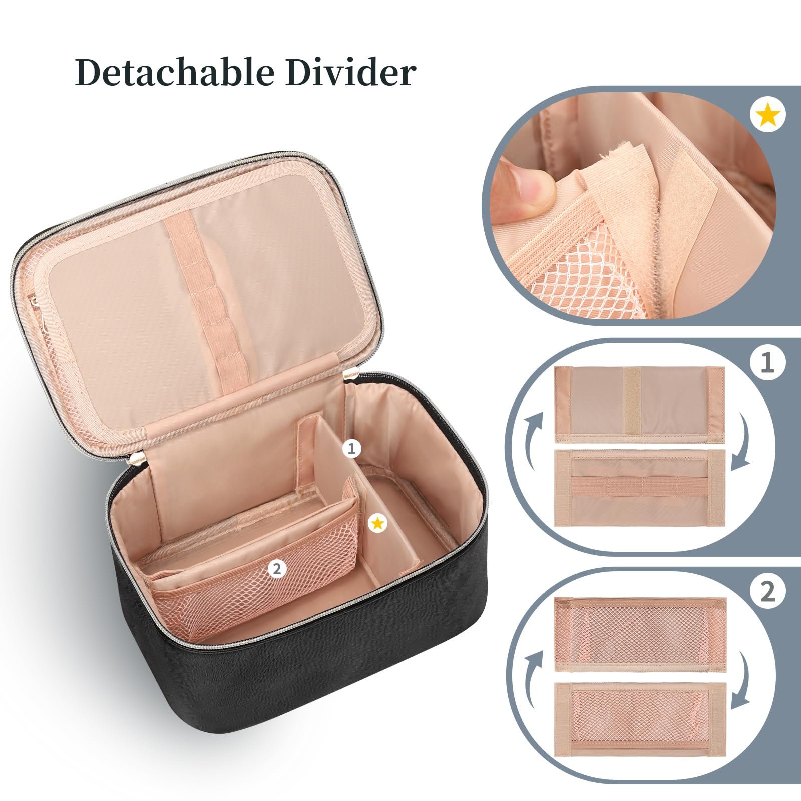 Fashion waterproof Trend travel toiletry makeup organizers box case cosmetic bag 2024 with logo