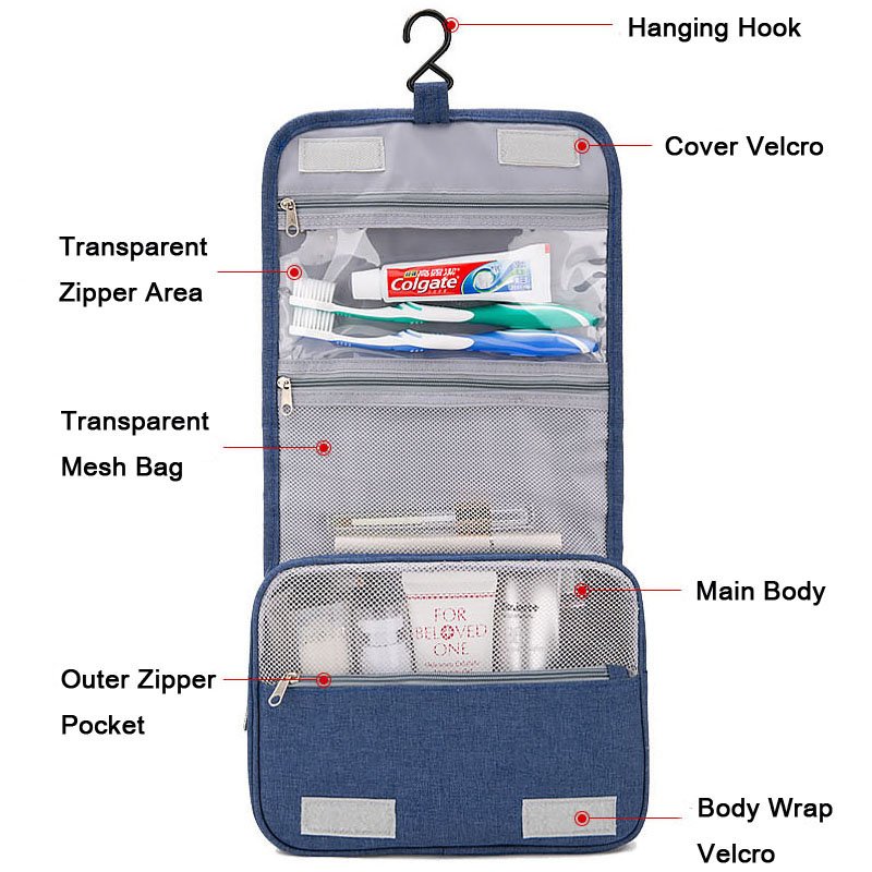trending travel organizer kit toiletries cosmetics makeup bag hanging toiletry bag for women