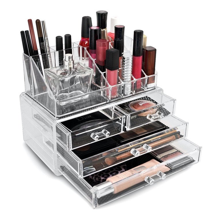 Makeup Cosmetic Organizer -16 slot 4 box drawer storage organizers for make up