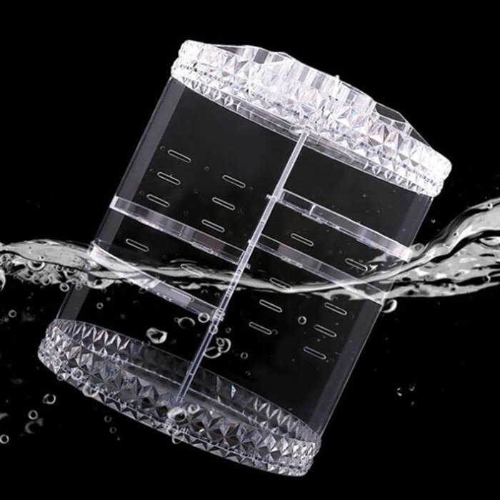 Plastic Clear 360 Degree Rotating Organizador Maquillaje Adjustable Acrylic Cosmetic Storage Box Makeup Organizer For Desktop