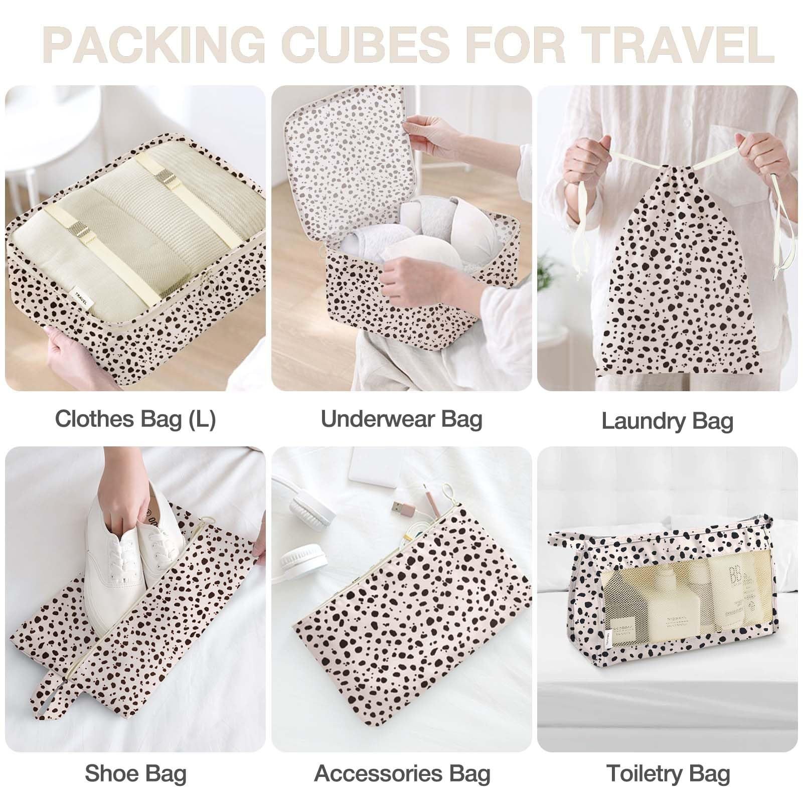 Foldable Organizer Bags Custom Logo Makeup Portable 8 Pcs Travelling Storage Set Toiletries Bag 8pcs Luggage Packing Organizers