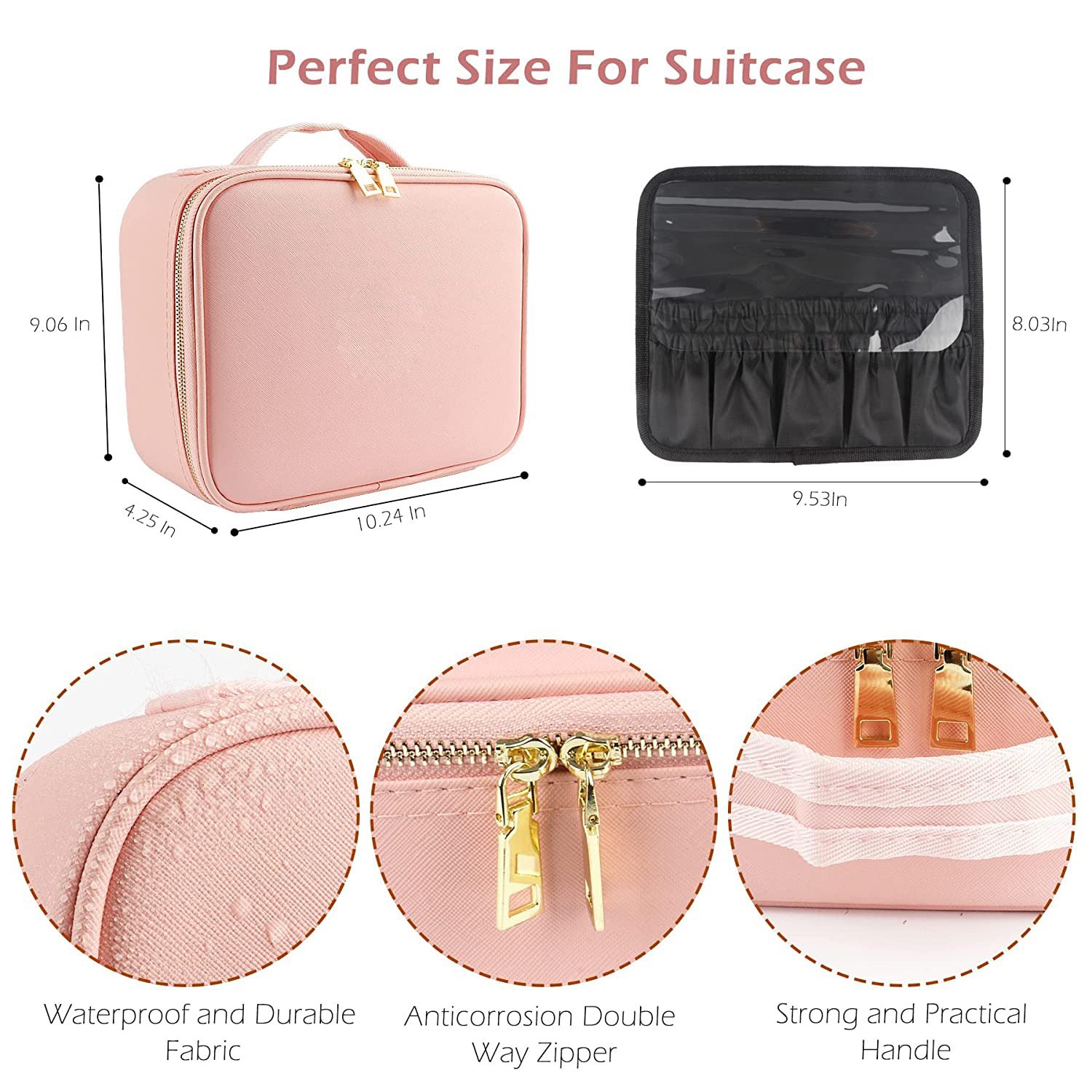 X1254 LED Mirror Makeup Organizer Make Up Brush Storage box Storage Case Make Up Organizer Green