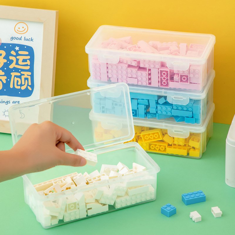 Multi-size Style Desktop Storage Box Block Storage Box Plastic Display Box Transparent Multifunction Modern Toys Organizer