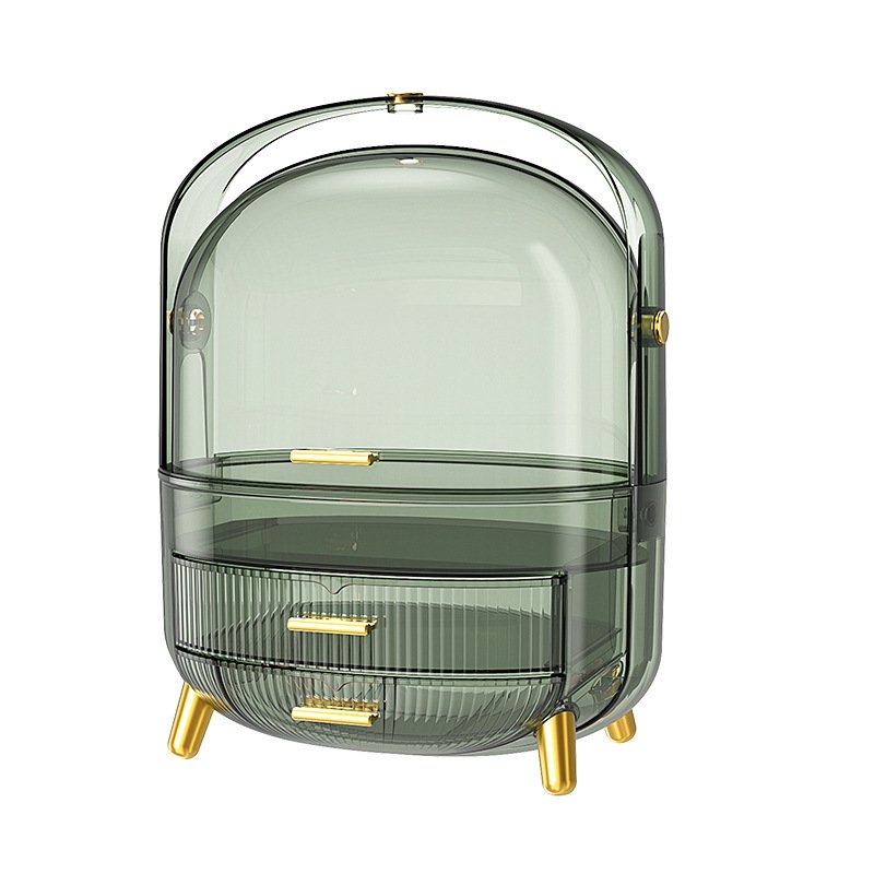 Potable Dresser Organizer Case Box Makeup Organizers Clear Box for Skincare Lotion/Water/Masks Storage