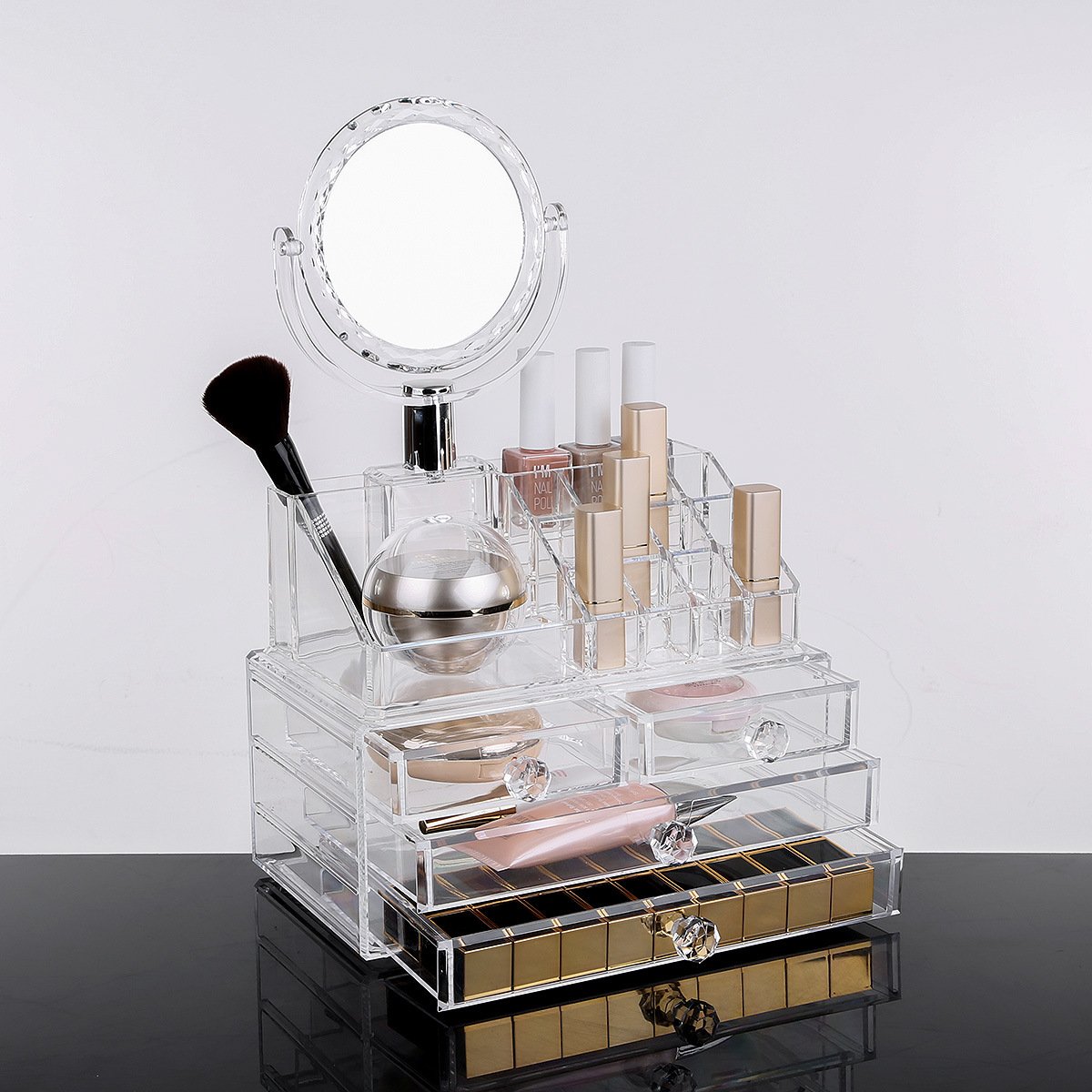Popular Products MakeUp Brush Perfume Holder Countertop Cosmetic Display Cases Skin Vanity Box With Hot sale