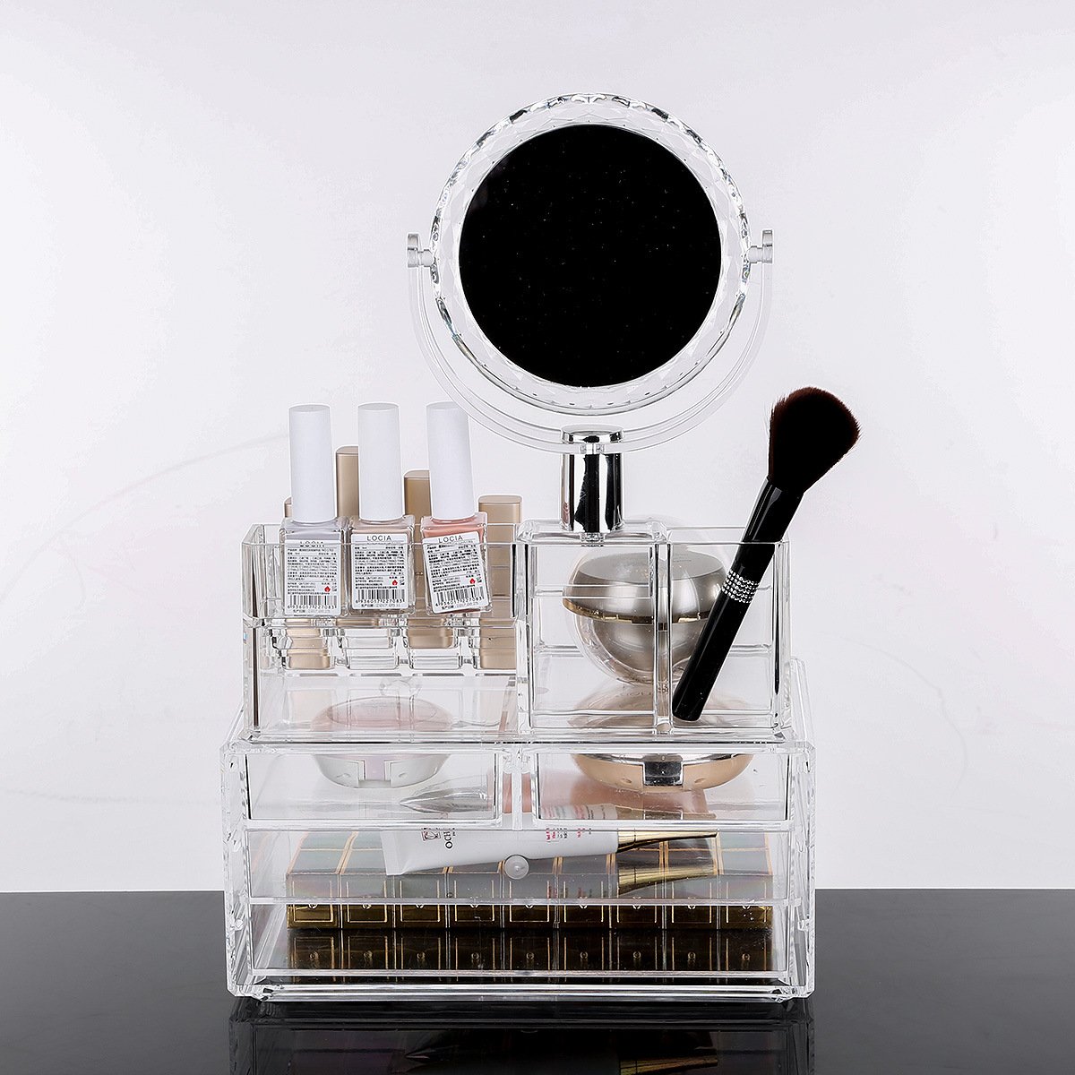 Popular Products MakeUp Brush Perfume Holder Countertop Cosmetic Display Cases Skin Vanity Box With Hot sale