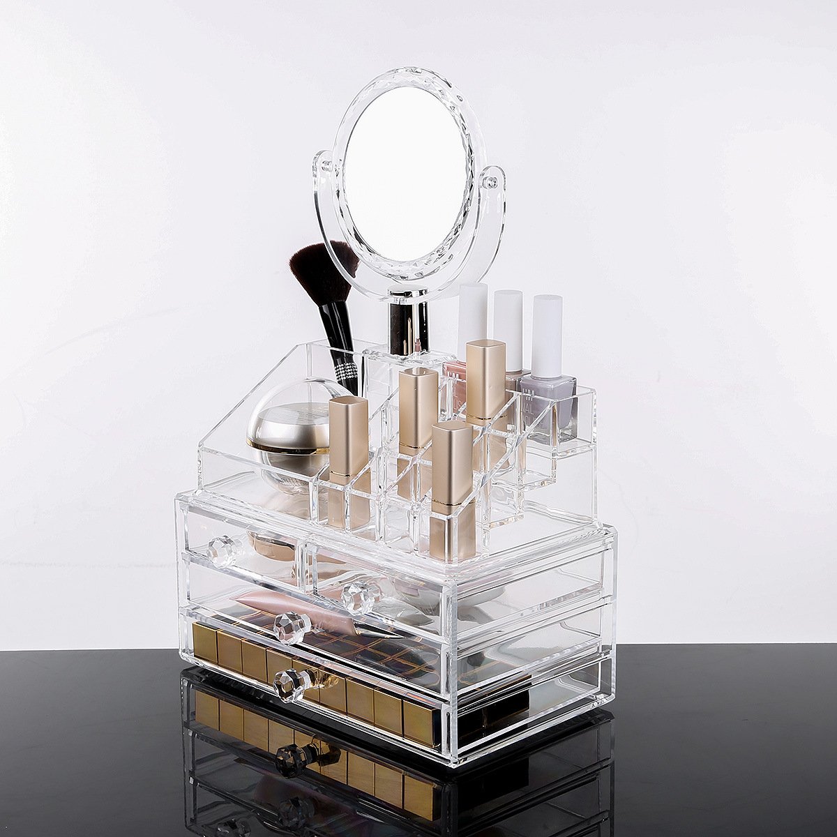 Popular Products MakeUp Brush Perfume Holder Countertop Cosmetic Display Cases Skin Vanity Box With Hot sale