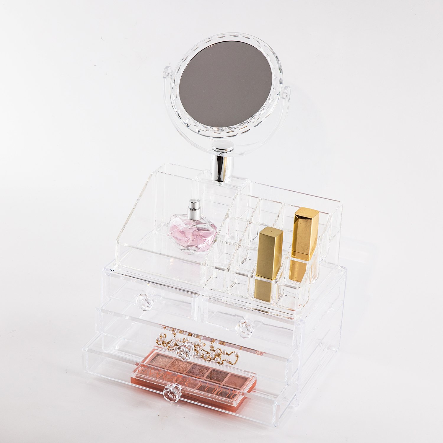 Popular Products MakeUp Brush Perfume Holder Countertop Cosmetic Display Cases Skin Vanity Box With Hot sale