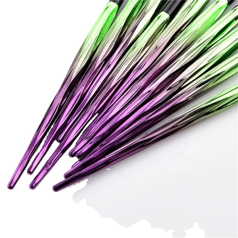 Professional Colorful Makeup Brush Kit Private Label Makeup Brushes 10Pcs Cosmetics Set