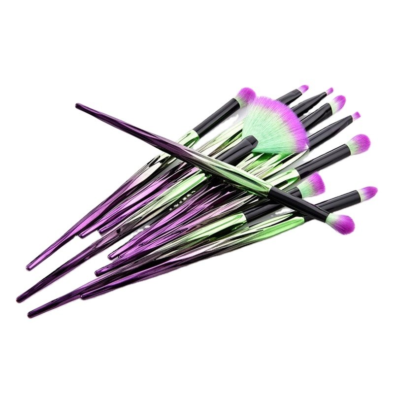 Professional Colorful Makeup Brush Kit Private Label Makeup Brushes 10Pcs Cosmetics Set