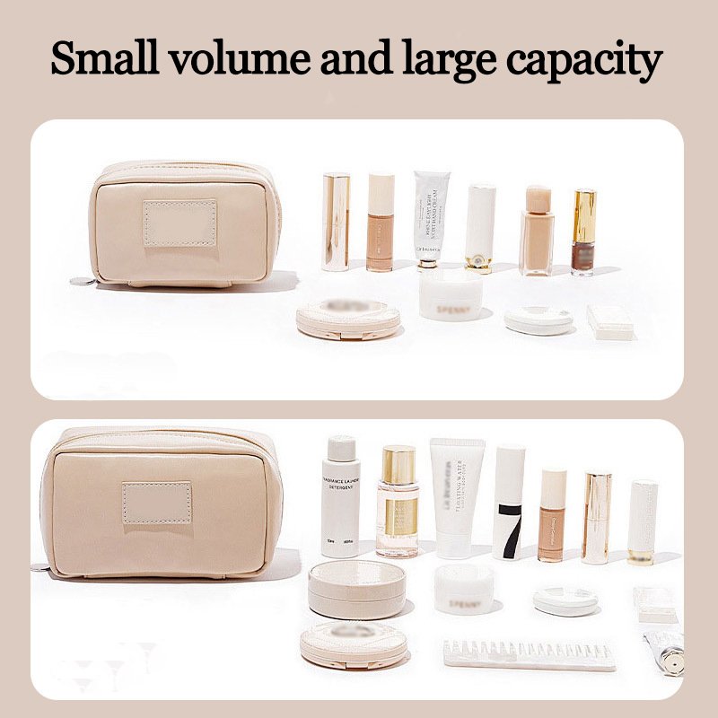 custom logo Waterproof Portable PU Leather Frosted pink TPU Travel Toiletry Case Cosmetic Bag PVC makeup bag