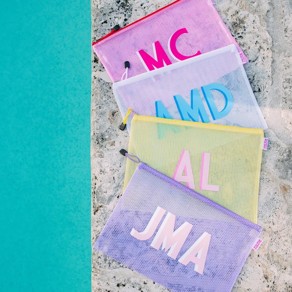 Wholesale PVC Monogrammed Pool Plastic Storage Organized Pouch Custom Cosmetic Bag