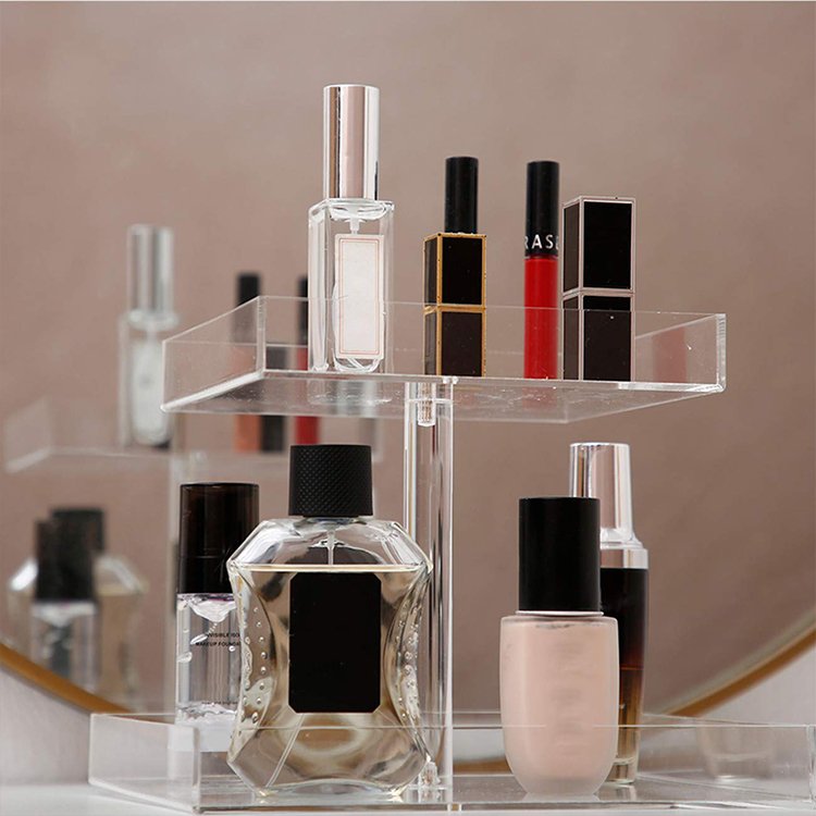 High Quality 3 Tier Acrylic Makeup Perfume Tray Organizer