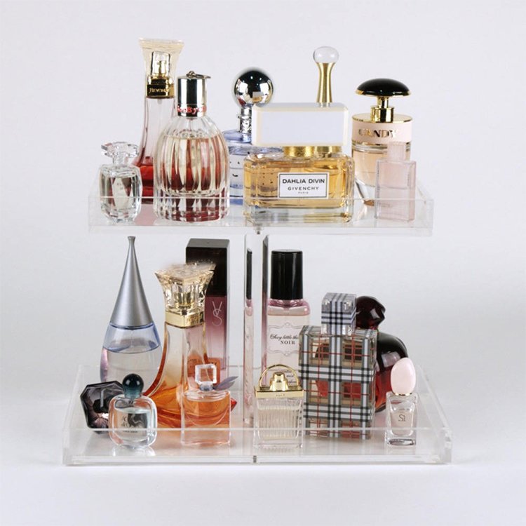 High Quality 3 Tier Acrylic Makeup Perfume Tray Organizer