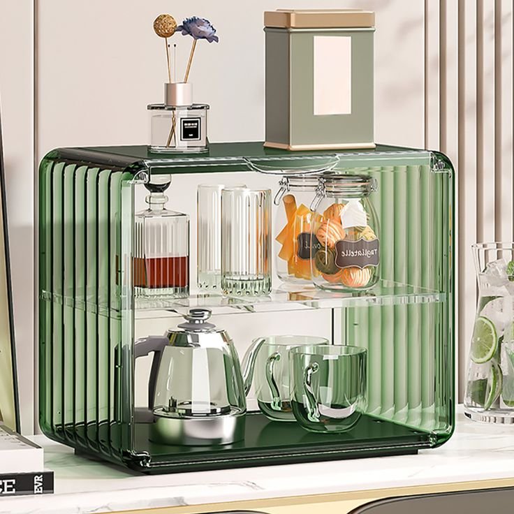 Transparent Desk Organizer Storage Rack Acrylic Cup Makeup Organizers