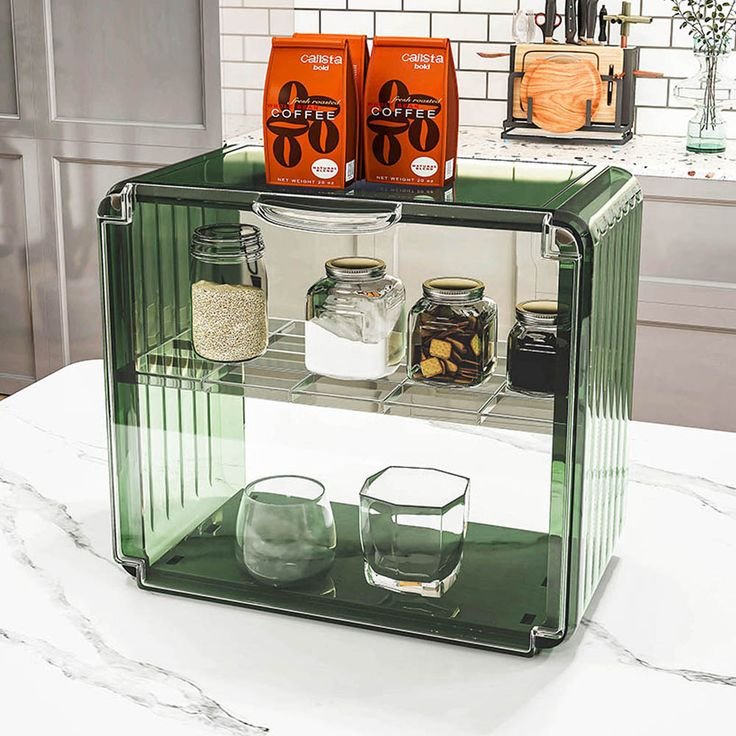 Transparent Desk Organizer Storage Rack Acrylic Cup Makeup Organizers