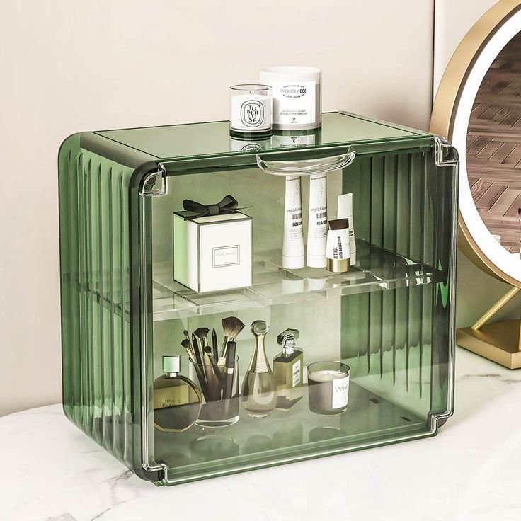 Transparent Desk Organizer Storage Rack Acrylic Cup Makeup Organizers