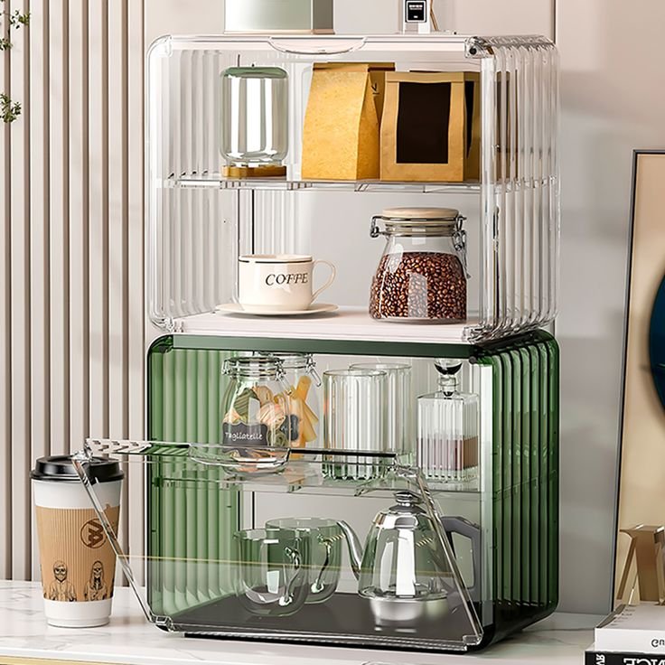 Transparent Desk Organizer Storage Rack Acrylic Cup Makeup Organizers