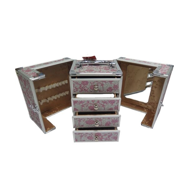 2024 Travel Makeup Bag Portable Cosmetic Organizer Train Case