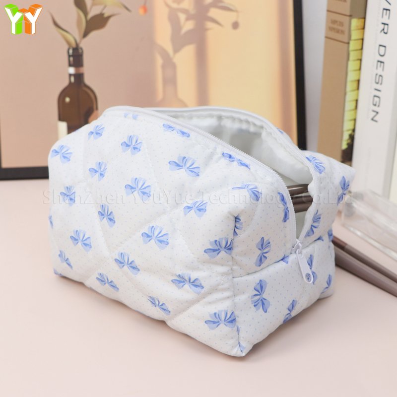 Ready Stocks Quilted Makeup Bag Pouch Gift Travel Toiletry Bag Chic Floral Cosmetic Bag