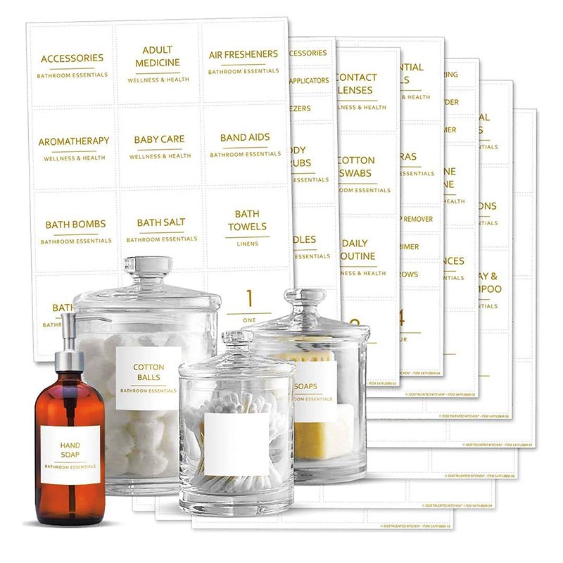Custom Waterproof Hand Soap Stickers Kitchen Containers Bottles Refillable With Labels For Home Kitchen Bathroom Soap Dispenser