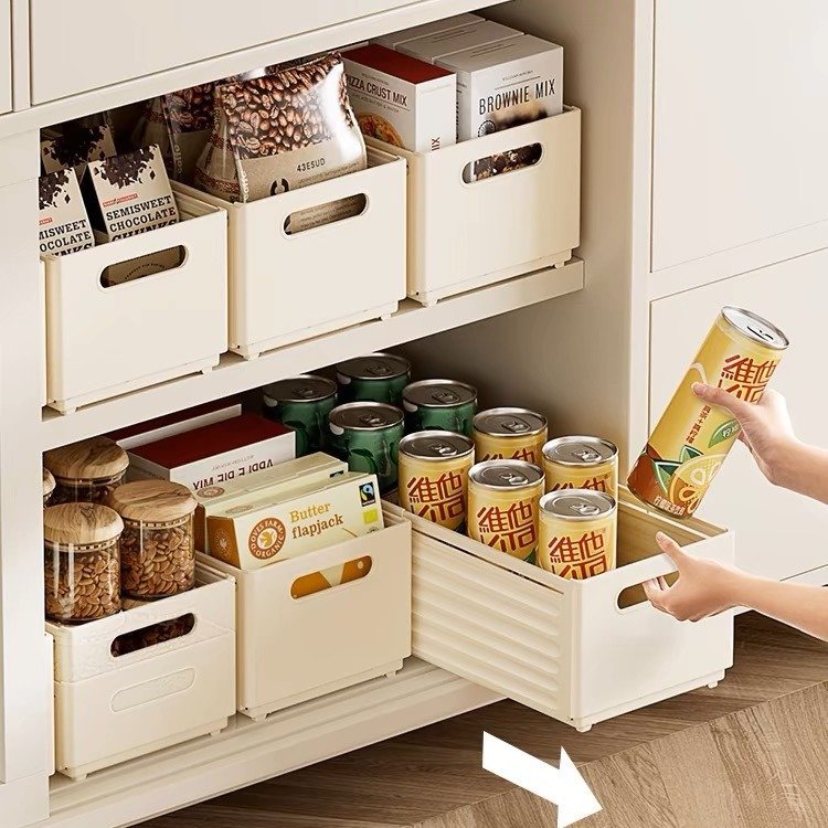 Desk organizer home organizer stackable retractable clothes storage box plastic drawer type desktop storage basket with handle
