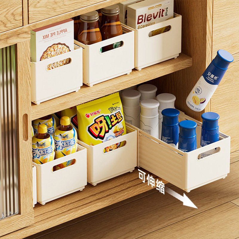 Desk organizer home organizer stackable retractable clothes storage box plastic drawer type desktop storage basket with handle