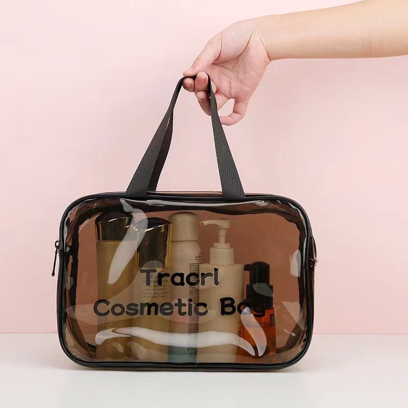 Portable Women Travel Waterproof Adjustable Light Cosmetic Organize Make Up Train Case Makeup Bag With Led Mirror