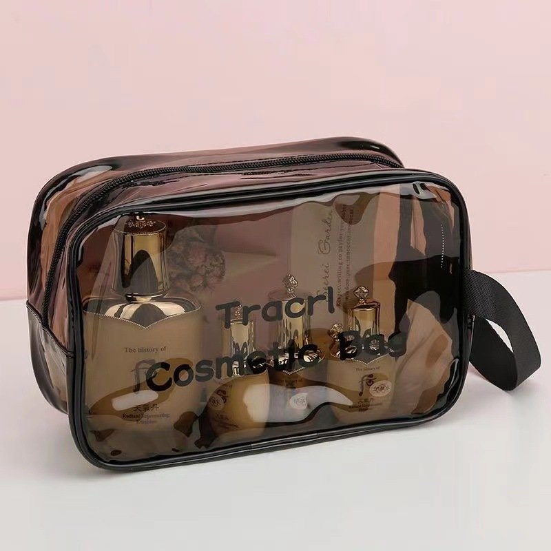 Portable Women Travel Waterproof Adjustable Light Cosmetic Organize Make Up Train Case Makeup Bag With Led Mirror