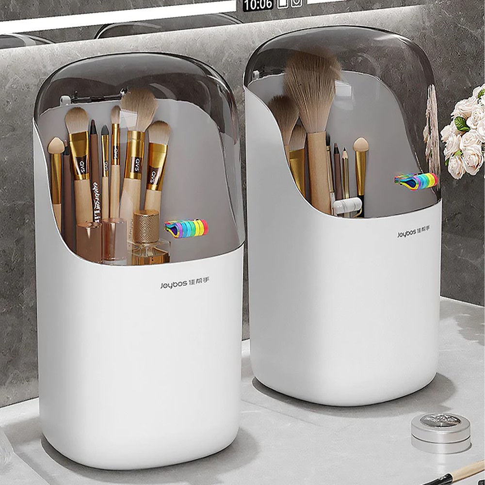 JOYBOS Makeup Brush Holder Organizer Large Capacity plastic rotating lipstick cosmetic storage holder organizer
