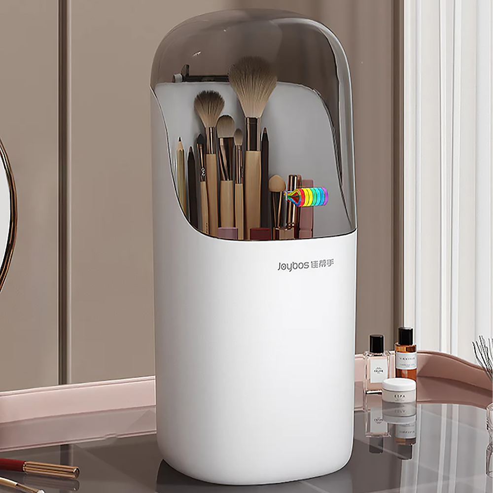 JOYBOS Makeup Brush Holder Organizer Large Capacity plastic rotating lipstick cosmetic storage holder organizer